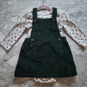 Carter's Green Corduroy Dress Set